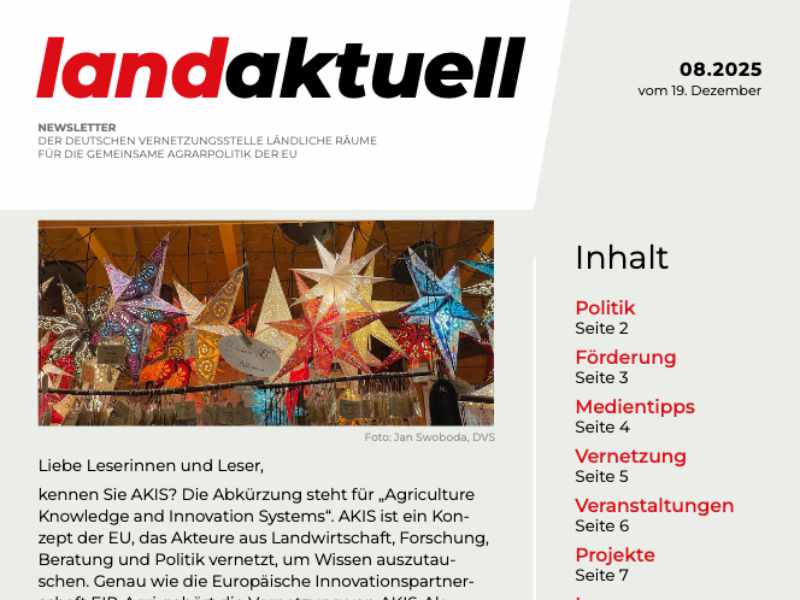 Newsletter Land aktuell (Ausgabe 8/2025)