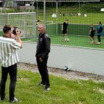 Marcel Rittweger im Interview vor der neuen Soccer Court Arena in Benneckenstein