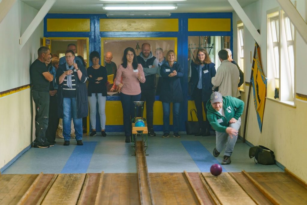 Anlaufbereich der Kegelbahn